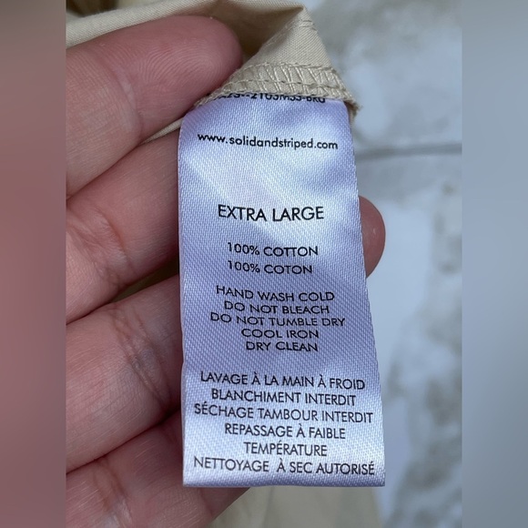 Solid & striped tan boyfriend size XL tan long sleeve shirt - Picture 10 of 11